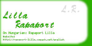 lilla rapaport business card